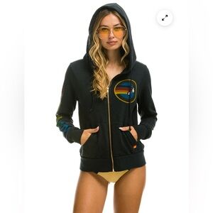 Aviator Nation Hoodie - Charcoal. Large